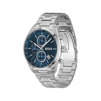 Montre BOSS Grand Prix 44 homme cadran bleu bracelet acier
