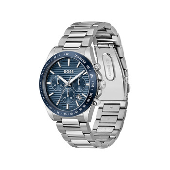 Montre BOSS Strike homme cadran bleu bracelet acier