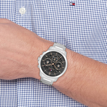 Montre TOMMY HILFIGER Henry homme cadran gris bracelet acier