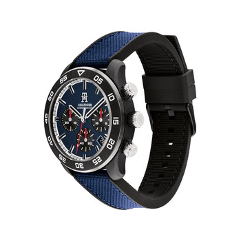Montre TOMMY HILFIGER Th85 Carbon Bleu homme Bracelet Silicone