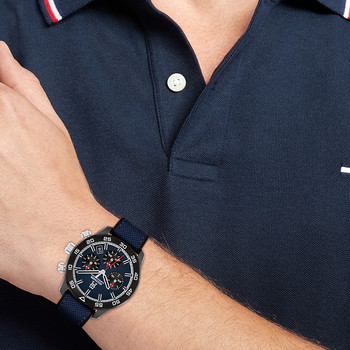Montre TOMMY HILFIGER Th85 Carbon Bleu homme Bracelet Silicone