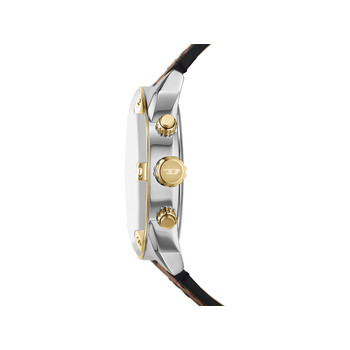 Montre DIESEL spiked homme bracelet cuir marron