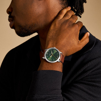 Montre FOSSIL minimalist homme bracelet cuir marron