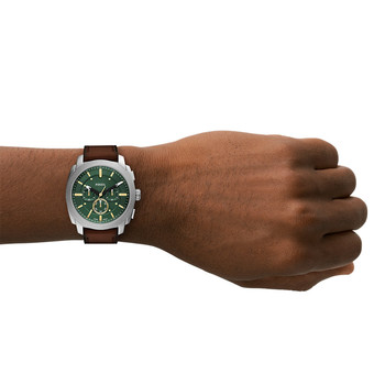 Montre FOSSIL machine homme bracelet cuir marron