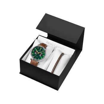Montre PIERRE LANNIER essential homme bracelet cuir brun