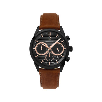 Montre PIERRE LANNIER monarck homme bracelet cuir brun