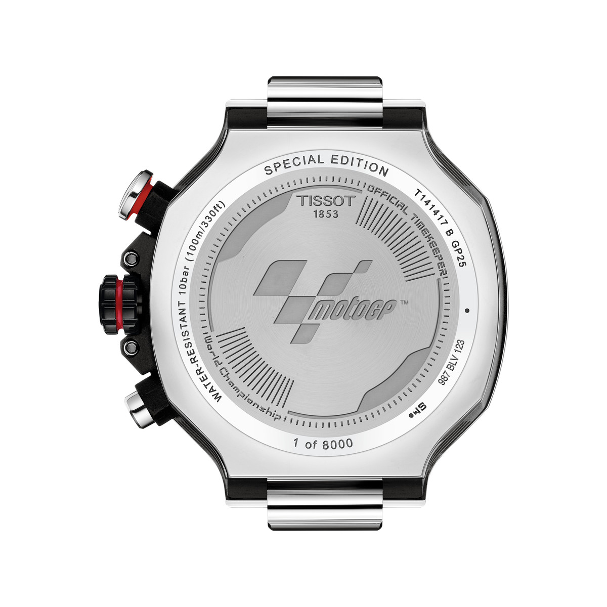Montre TISSOT t-sport homme bracelet caoutchouc noir - vue 3