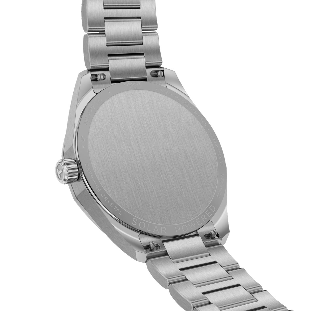 Montre TISSOT T-CLASSIC PRC 100 SOLAR homme cadran bleu bracelet acier inoxydable - vue D3