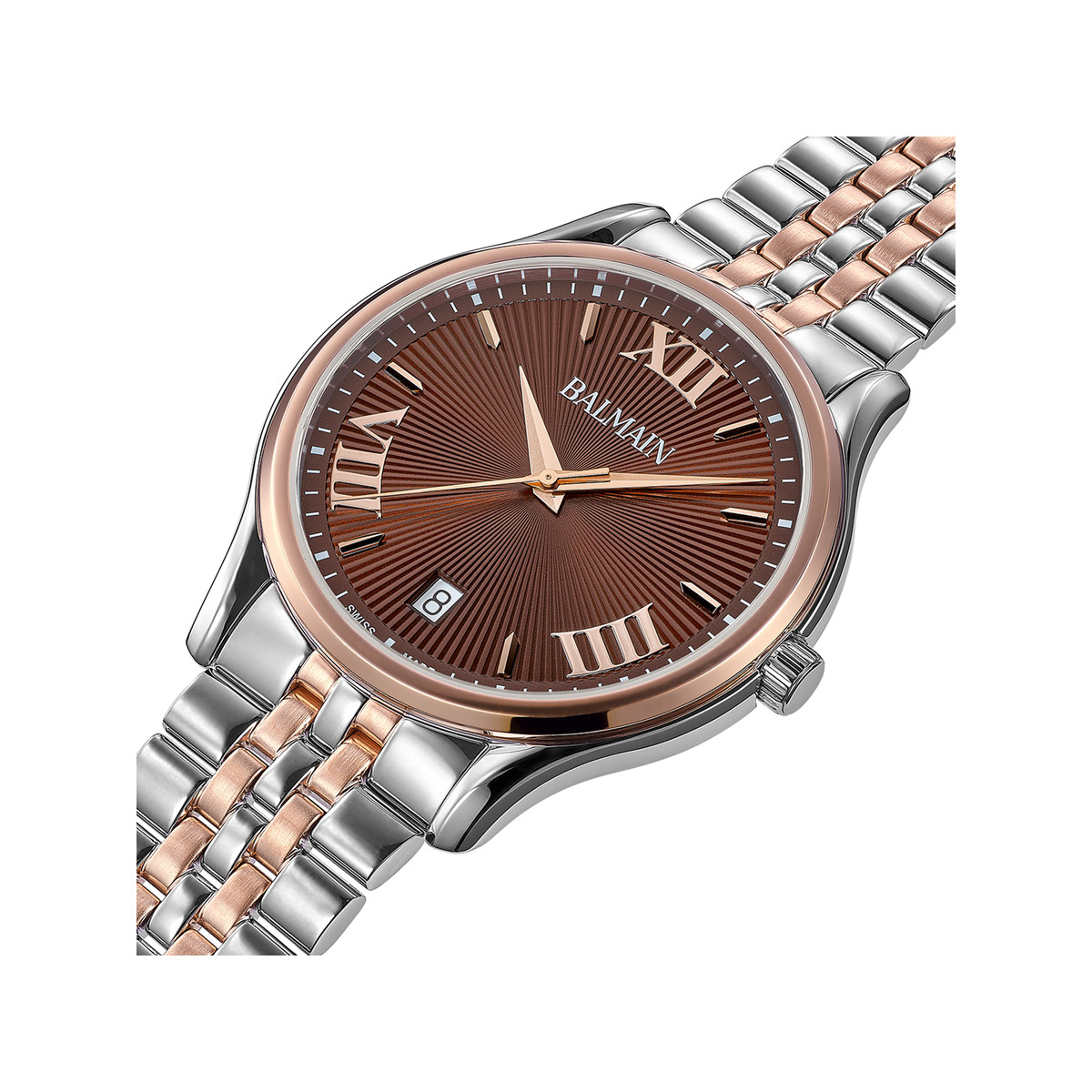 Montre BALMAIN beleganza homme bracelet acier inoxydable bicolore rose - vue 2