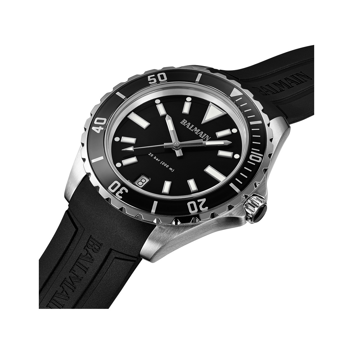 Montre BALMAIN ophrys homme bracelet caoutchouc noir - vue 2