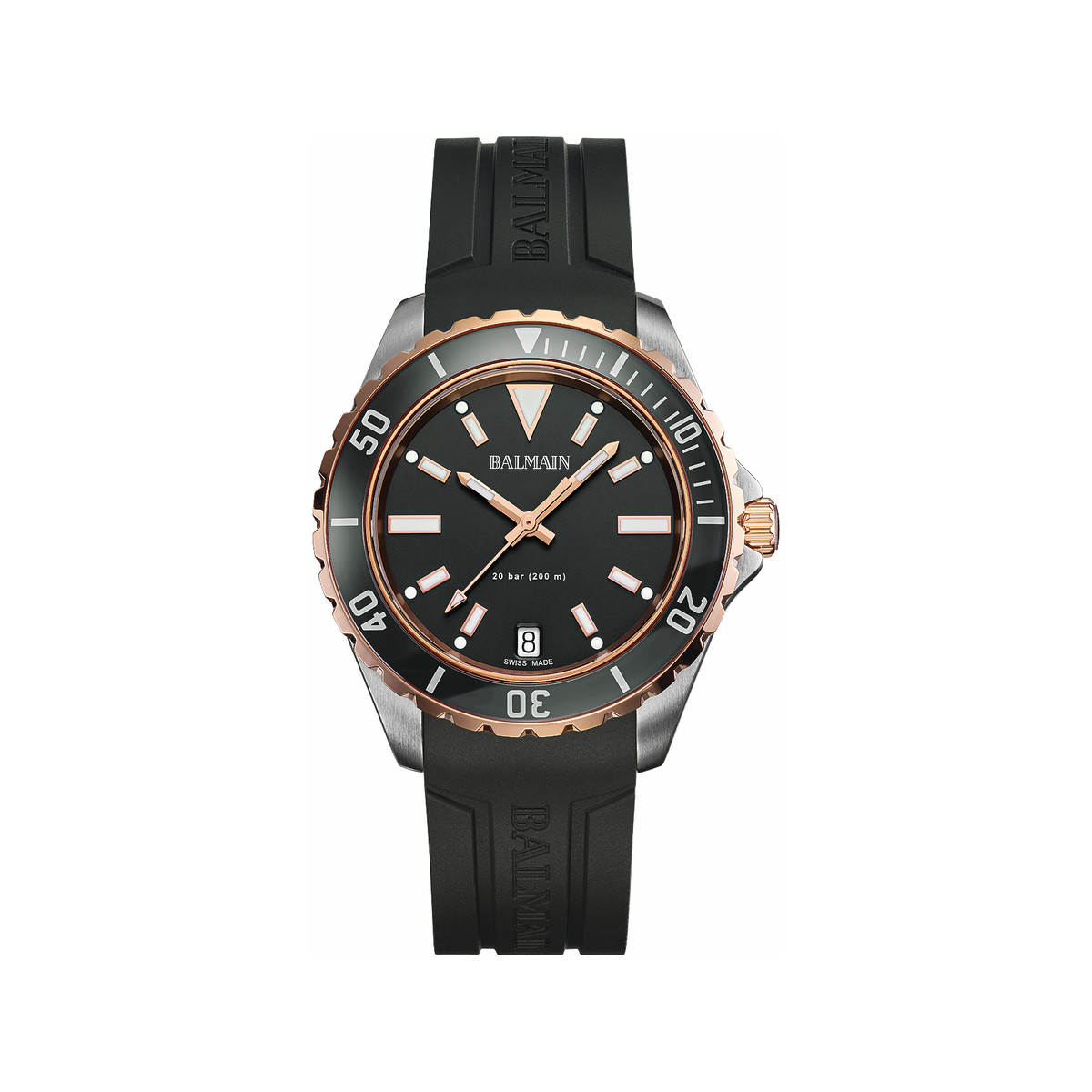 Montre BALMAIN ophrys homme bracelet caoutchouc gris