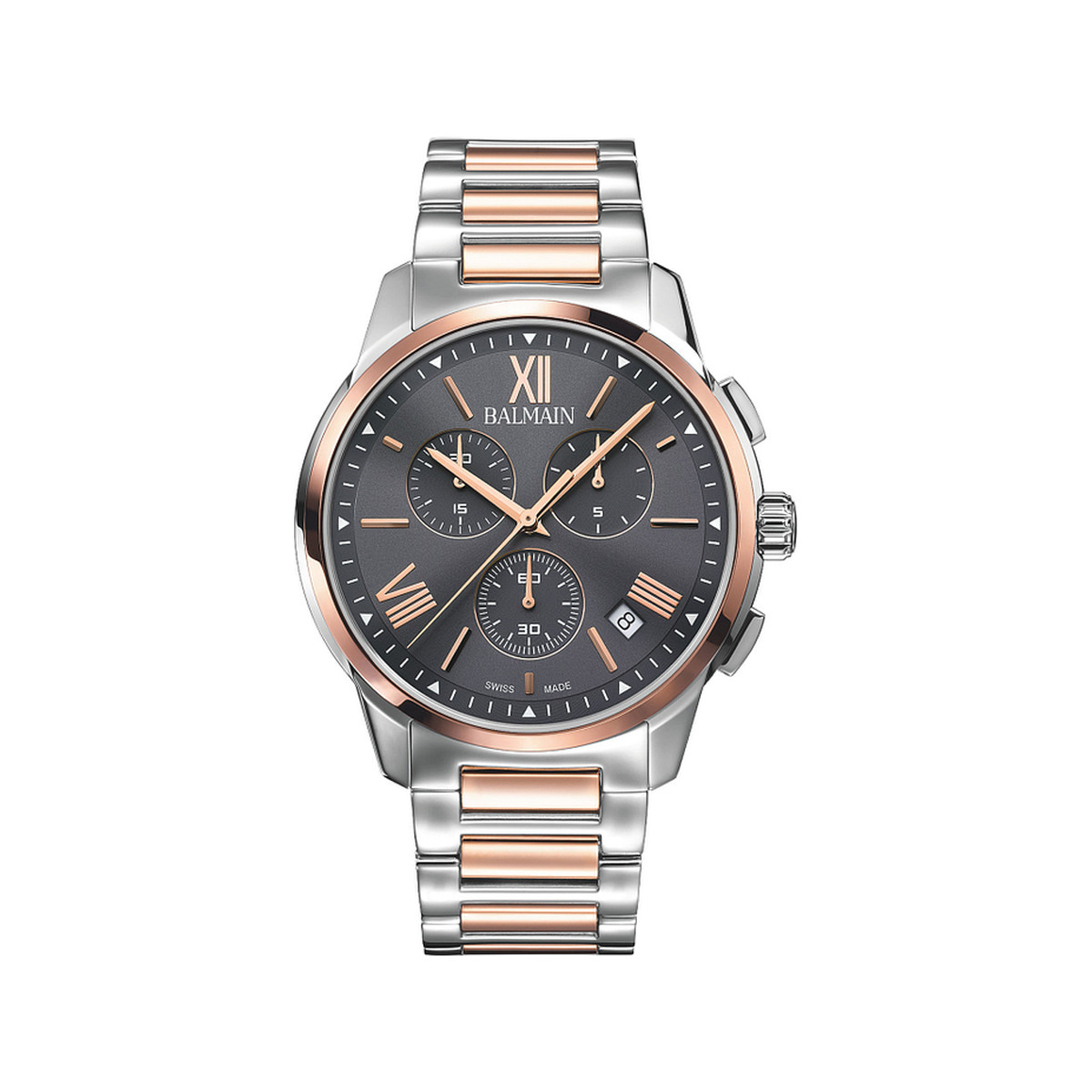 Montre BALMAIN madrigal homme bracelet acier inoxydable bicolore rose