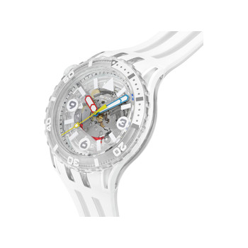 Montre SWATCH scubaqua homme bracelet caoutchouc blanc