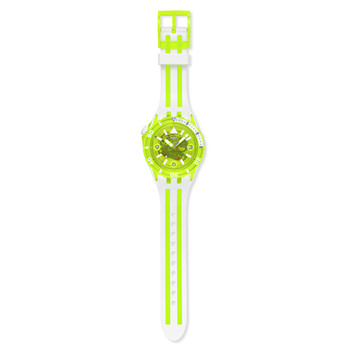 Montre SWATCH scubaqua homme cadran jaune bracelet caoutchouc jaune