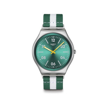 Montre SWATCH essentials homme cadran vert bracelet textile vert