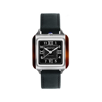 Montre BRISTON Streamliner Kennedy homme cadran noir automatique bracelet cuir noir