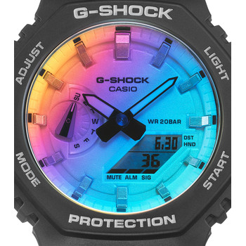 Montre G-SHOCK Série ga-2100 homme cadran bleu bracelet resine noir