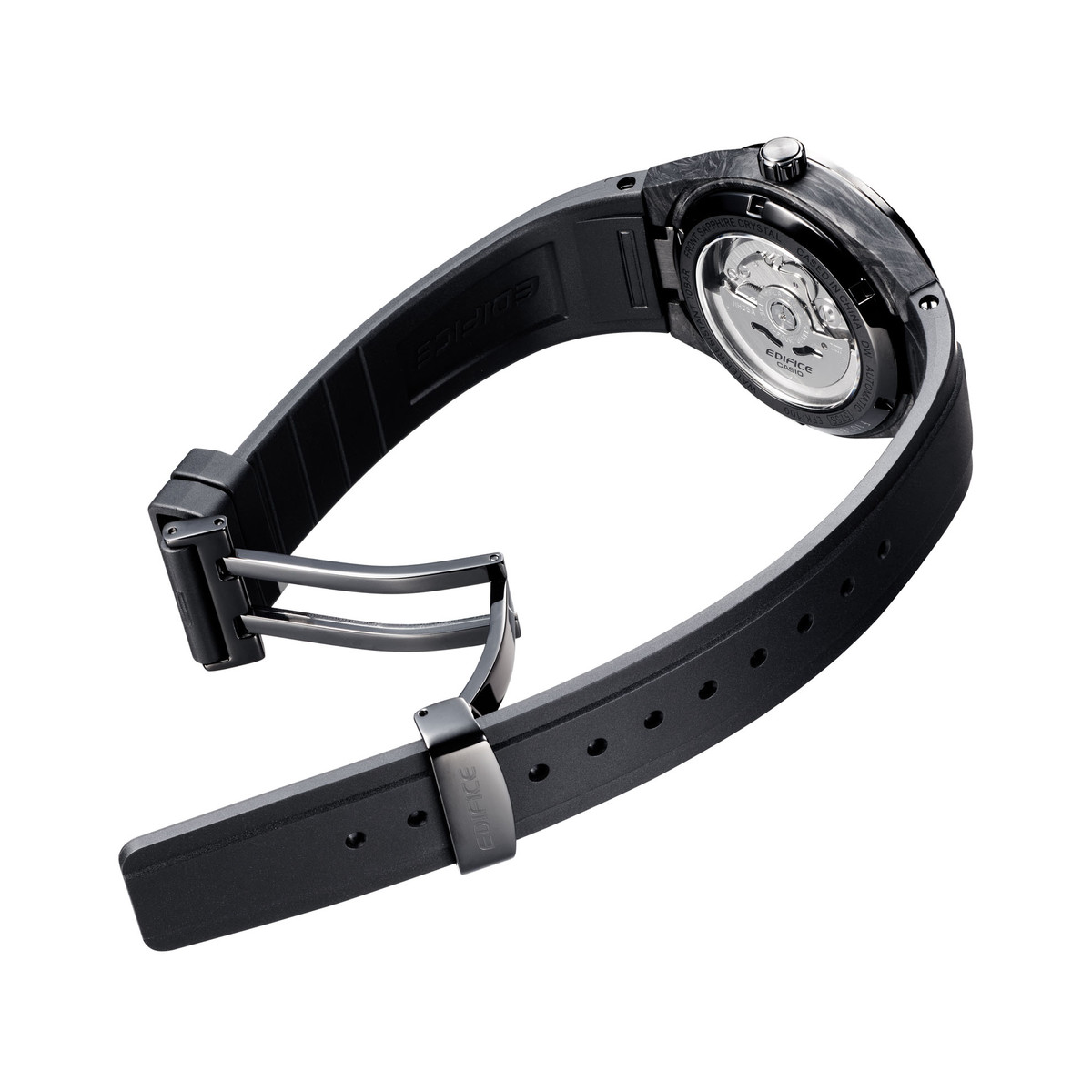Montre EDIFICE homme cadran noir bracelet resine noir - vue 3
