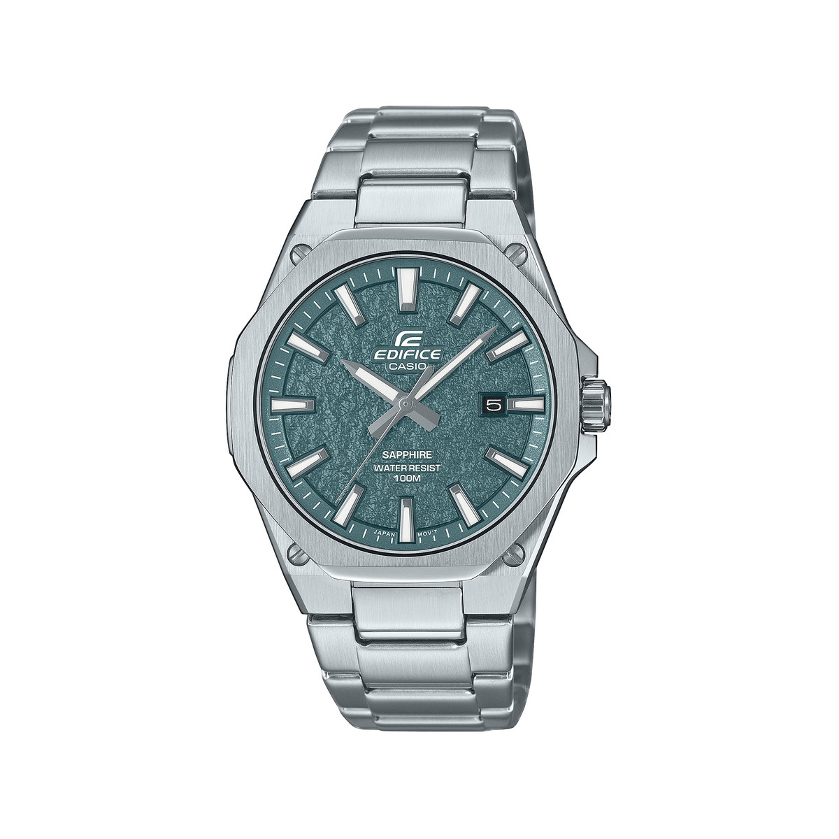 Montre EDIFICE homme cadran vert bracelet acier inoxydable
