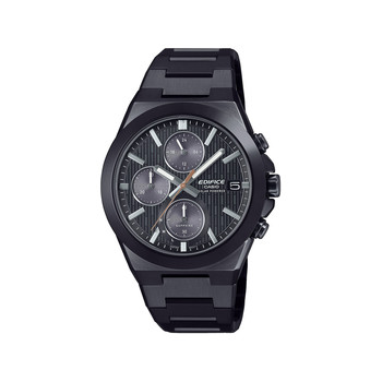 Montre EDIFICE homme cadran noir bracelet acier inoxydable noir