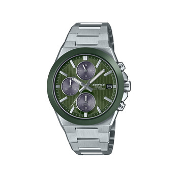 Montre EDIFICE homme cadran vert bracelet acier inoxydable