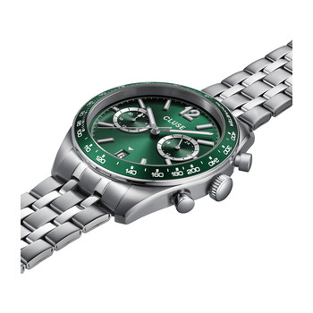 Montre CLUSE ARAVIS Homme cadran vert bracelet acier inoxydable gris clair