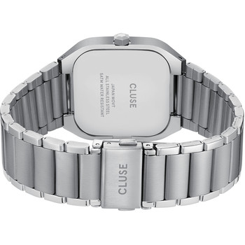 Montre CLUSE QUADRUS Homme cadran vert bracelet acier inoxydable gris clair