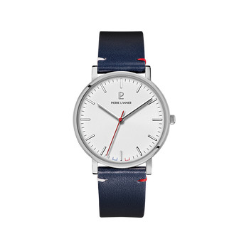 Montre PIERRE LANNIER essential homme bracelet cuir bleu