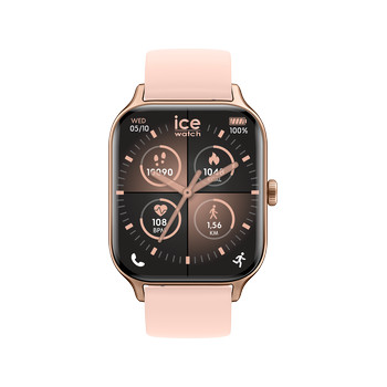 Montre ICE WATCH ice fit rt 3.0 homme connecté, bracelet silicone doré rose