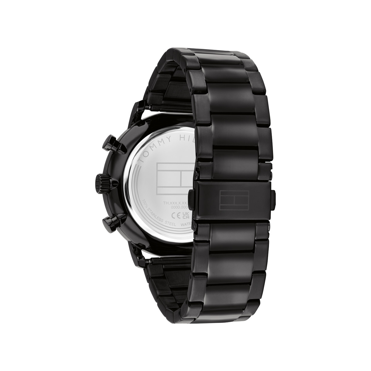Montre TOMMY HILFIGER legend homme bracelet acier inoxydable noir - vue 3