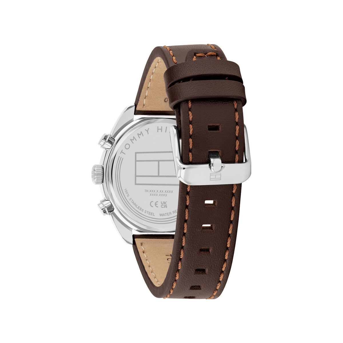 Montre TOMMY HILFIGER hudson homme bracelet cuir marron - vue 3