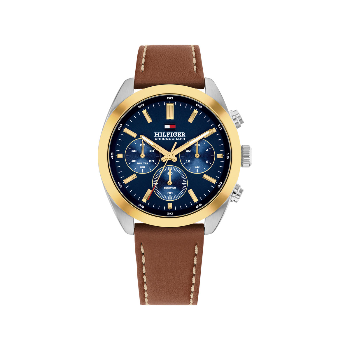 Montre TOMMY HILFIGER hudson homme bracelet cuir marron