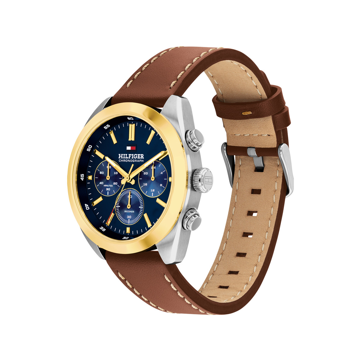 Montre TOMMY HILFIGER hudson homme bracelet cuir marron - vue 2