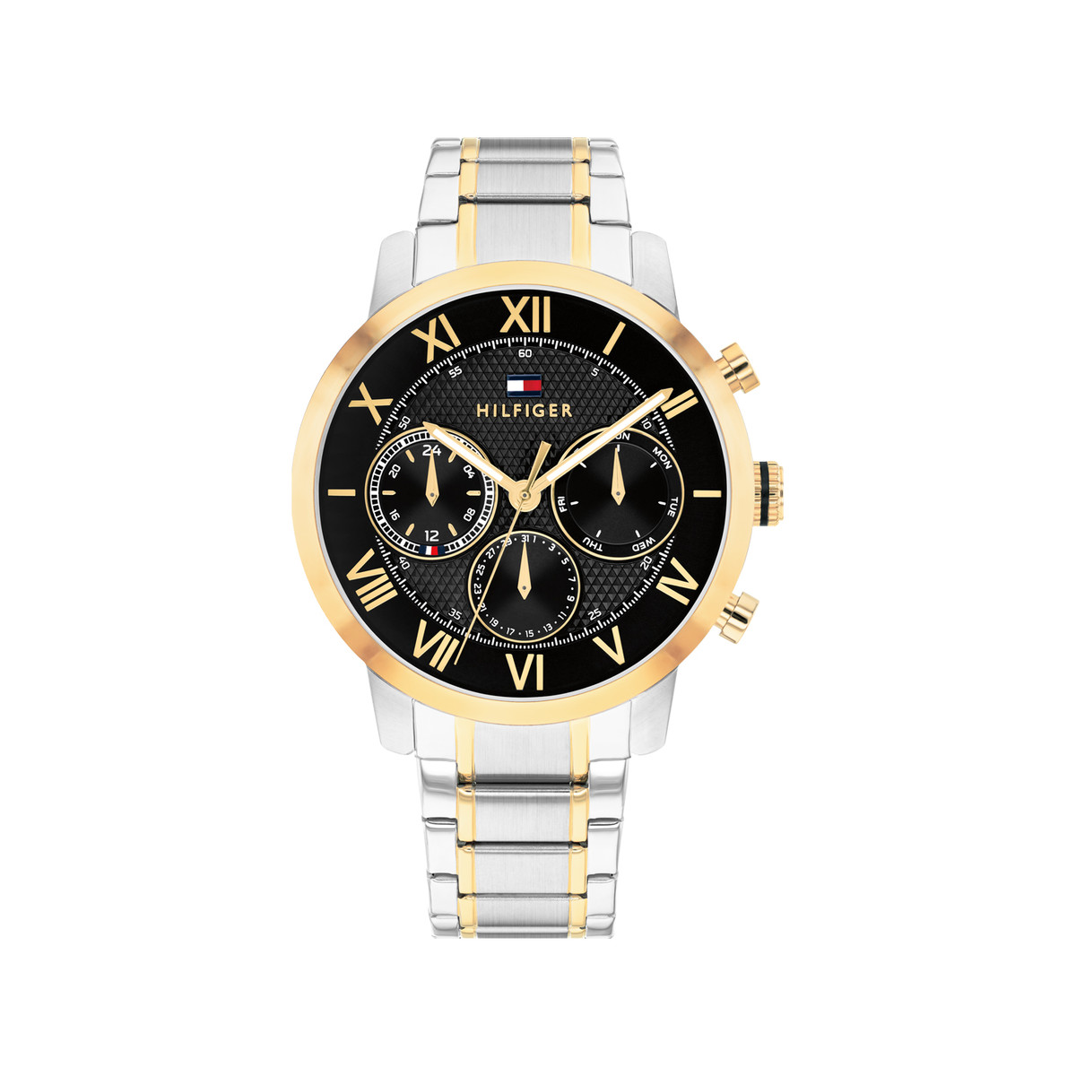 Montre TOMMY HILFIGER th-oxford homme bracelet acier inoxydable bicolore jaune