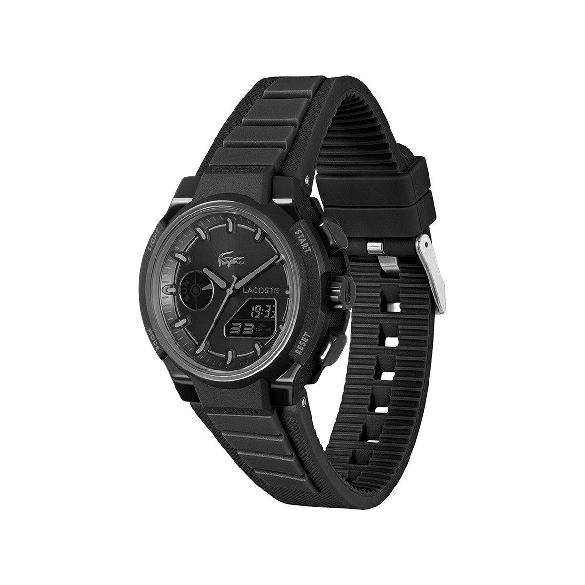 Montre LACOSTE lc33 homme bracelet silicone noir - vue 2