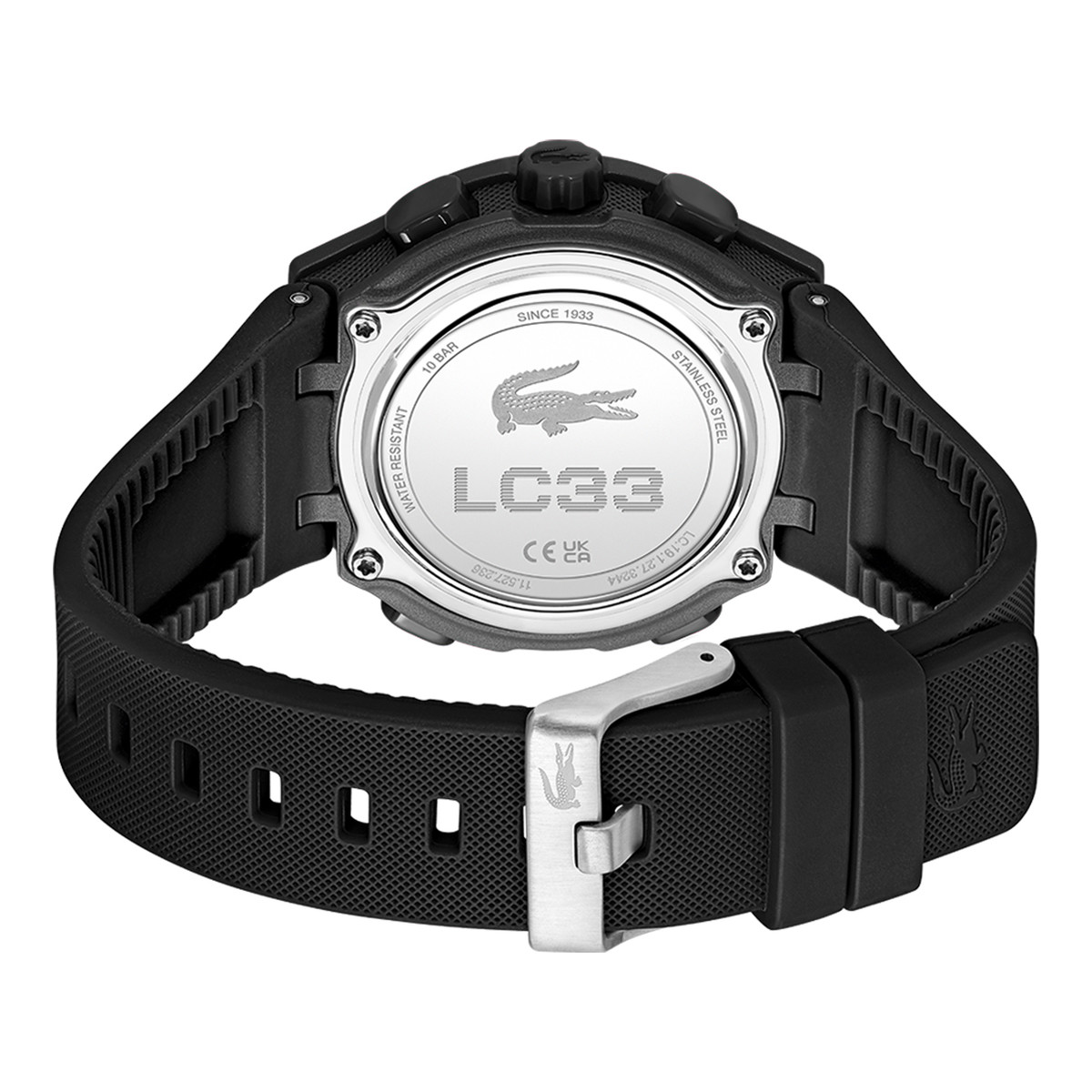 Montre LACOSTE lc33 homme bracelet silicone noir - vue 3