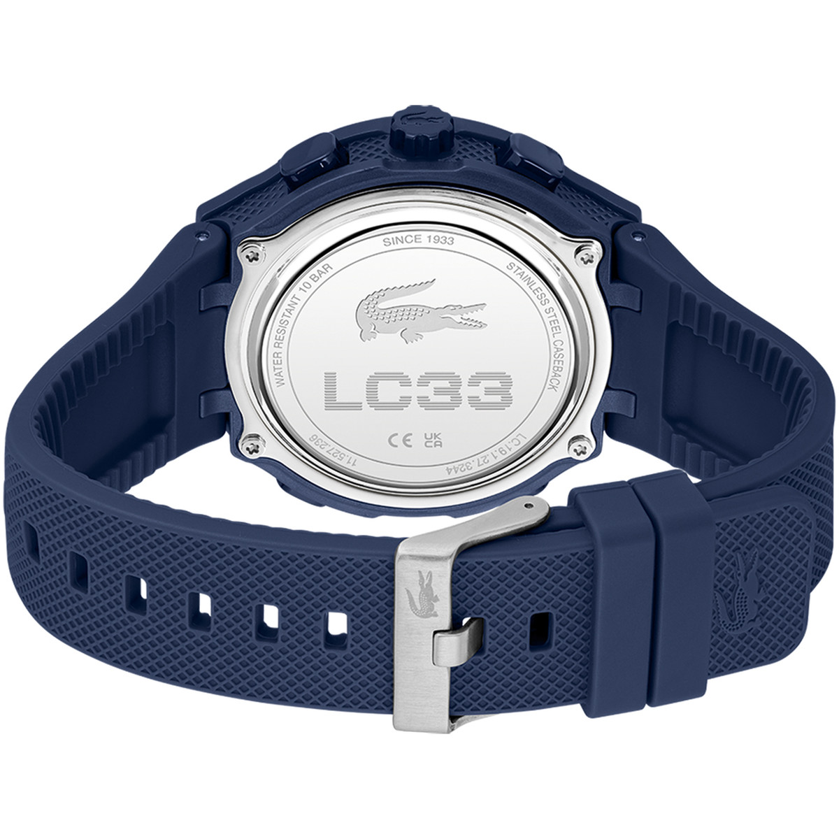 Montre LACOSTE lc33 homme bracelet silicone bleu - vue 3