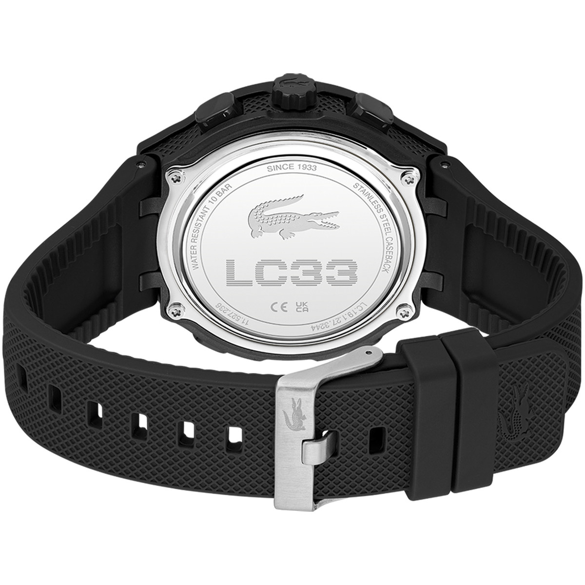 Montre LACOSTE lc33 homme bracelet silicone noir - vue 3