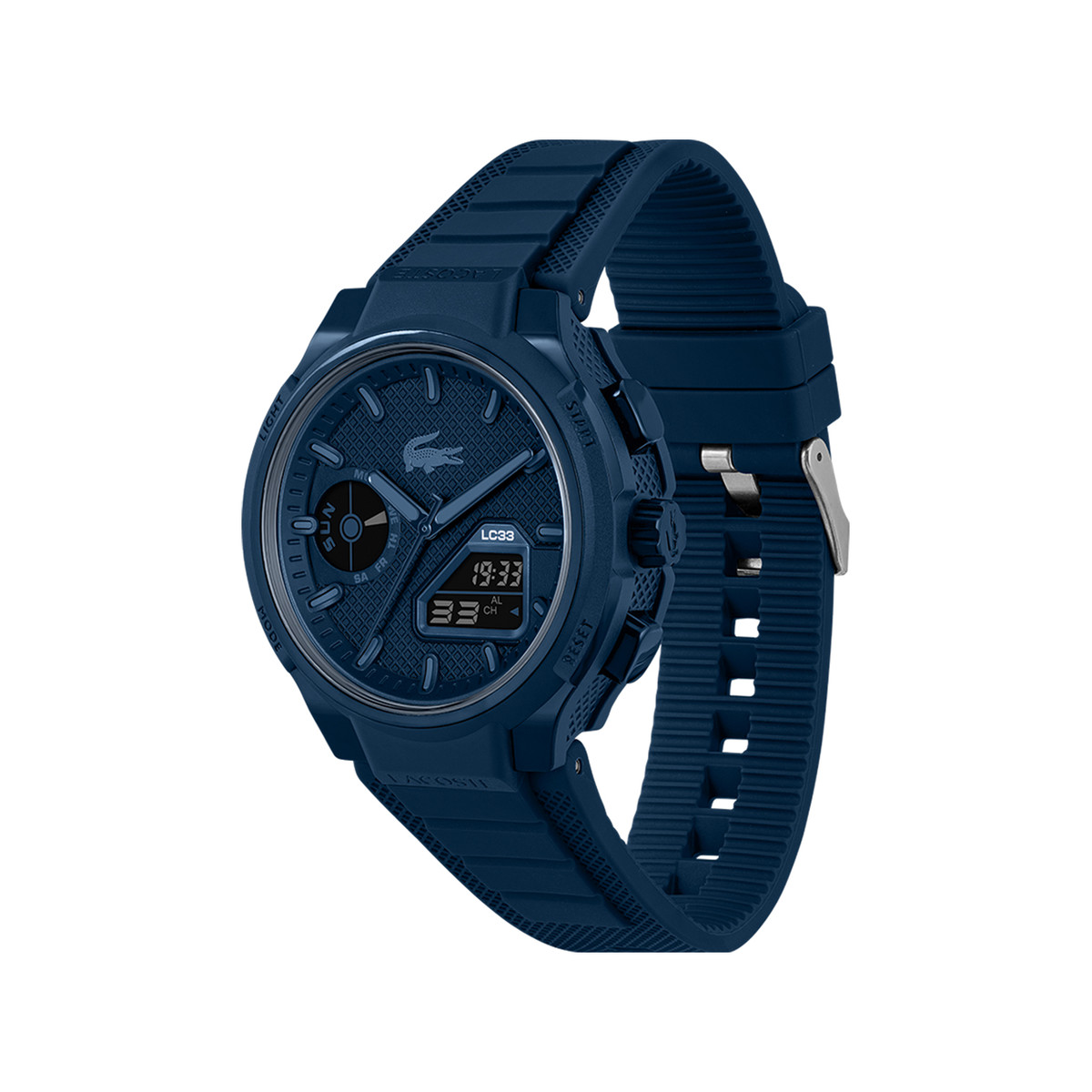 Montre LACOSTE lc33 homme bracelet silicone bleu - vue 2