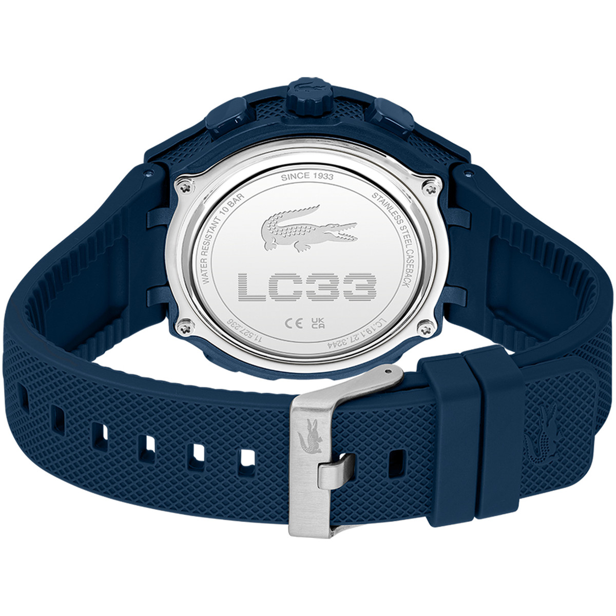 Montre LACOSTE lc33 homme bracelet silicone bleu - vue 3
