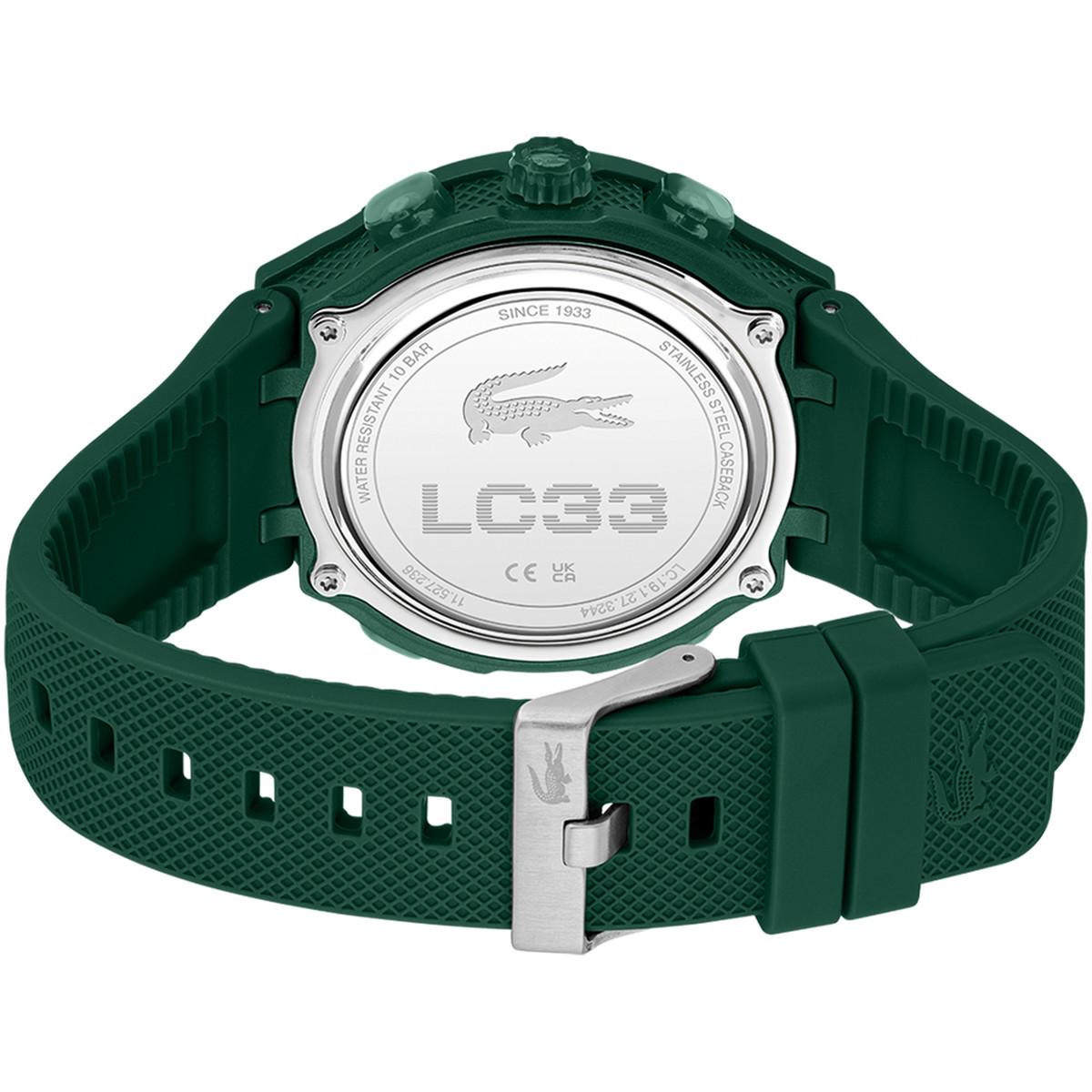 Montre LACOSTE lc33 homme bracelet silicone vert - vue 3