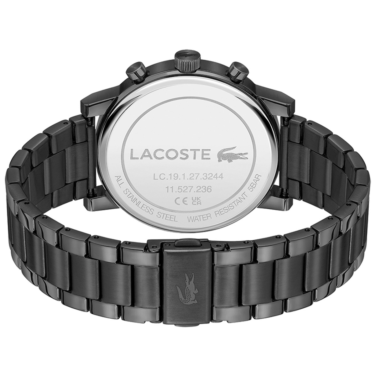 Montre LACOSTE replay homme bracelet acier inoxydable noir - vue 3