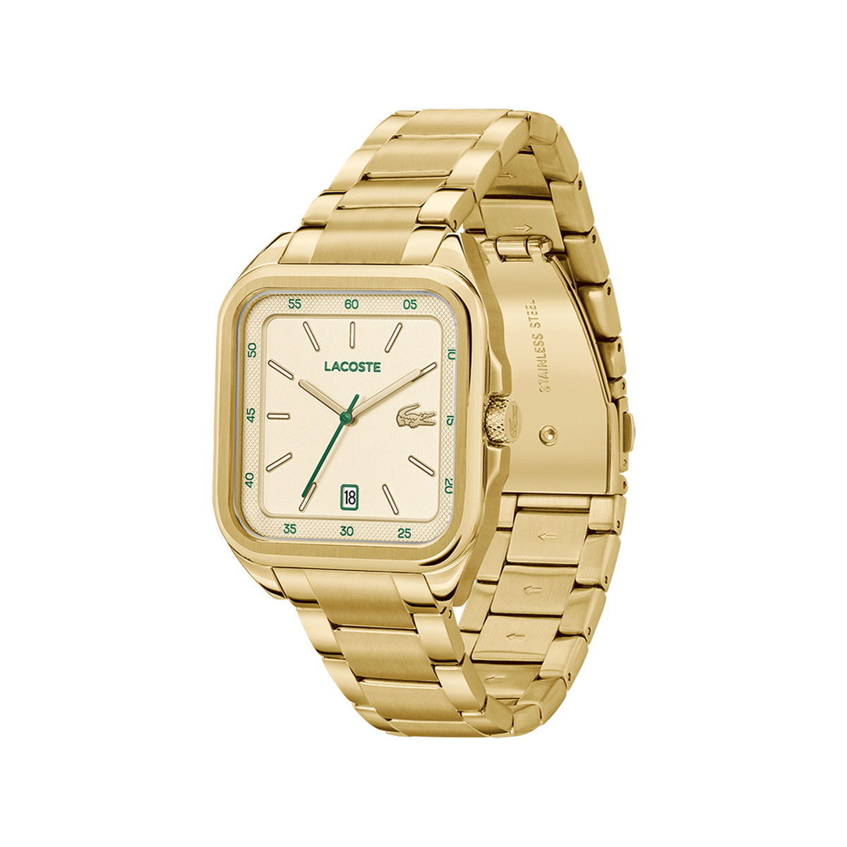 Montre LACOSTE LACOSTE.12.12 up homme bracelet acier inoxydable doré jaune - vue 2