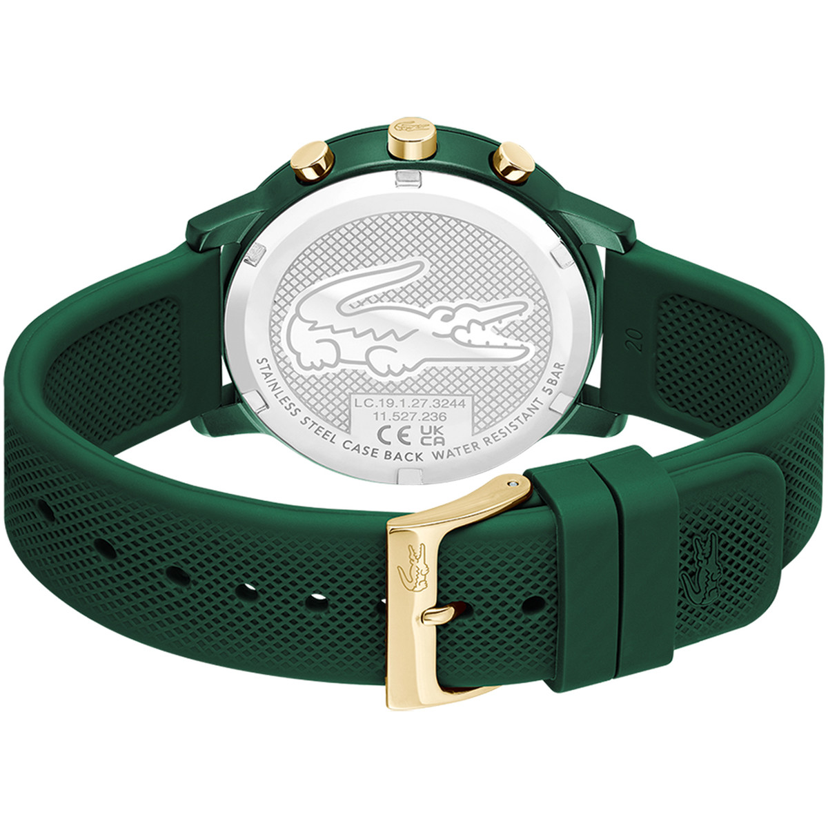 Montre LACOSTE LACOSTE.12.12 move homme bracelet silicone vert - vue 3