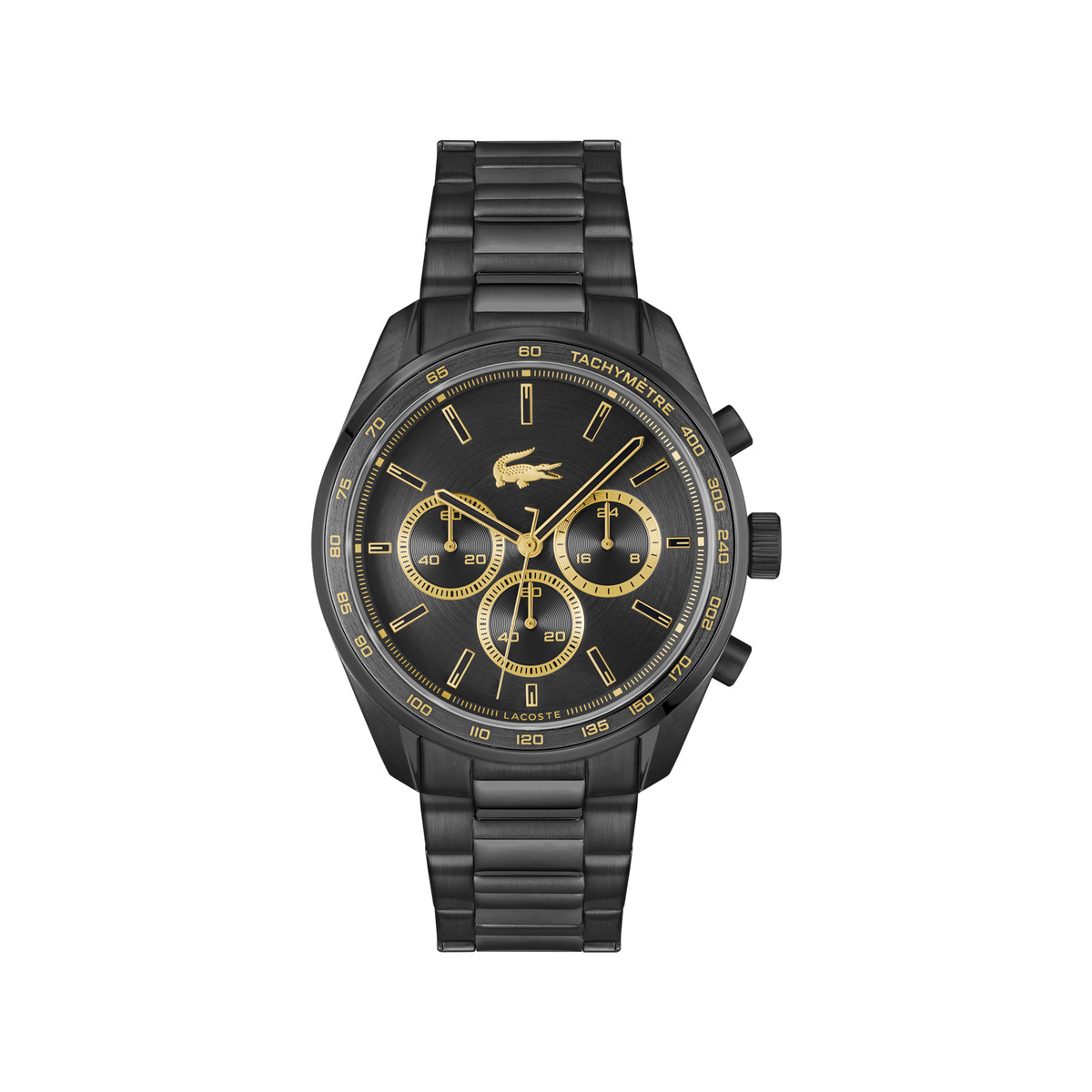 Montre LACOSTE boston homme bracelet acier inoxydable noir