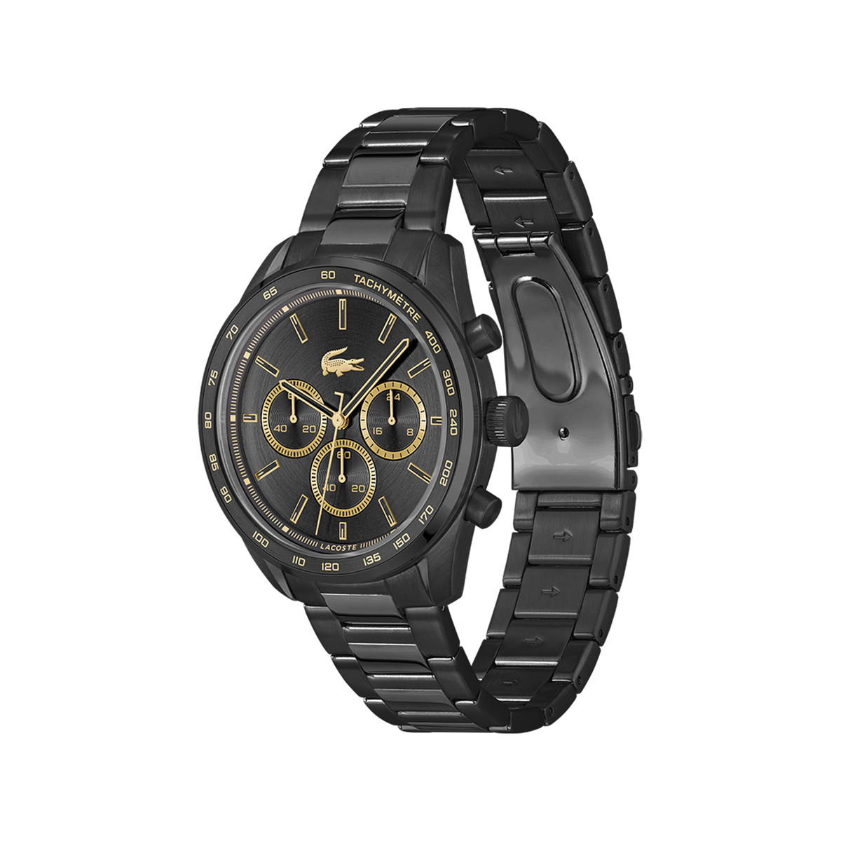 Montre LACOSTE boston homme bracelet acier inoxydable noir - vue 2