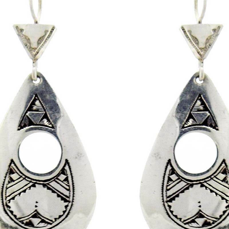 Boucle d'oreille touareg forme goutte - vue 2