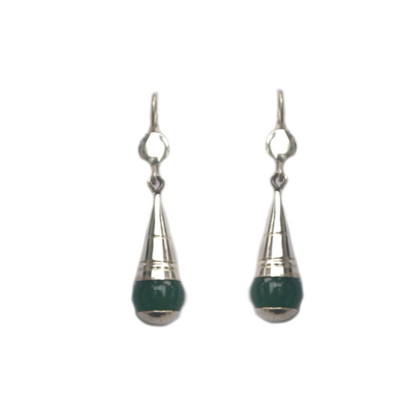 boucles d'oreille touareg verte