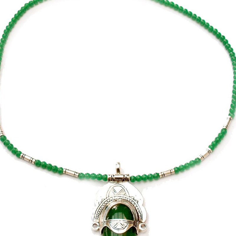 Collier touareg déesse vert - vue 2