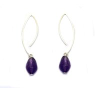 Boucles d'oreilles cristal violet